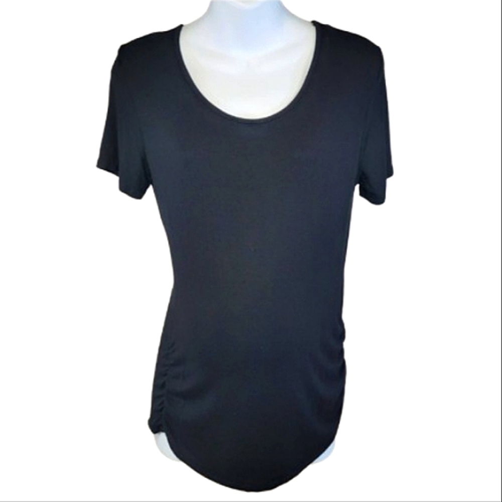 Emma's Expressions Black And White Short Sleeve Scoop Neck T-Shirt Tops 2 Pack - Picture 4 of 11